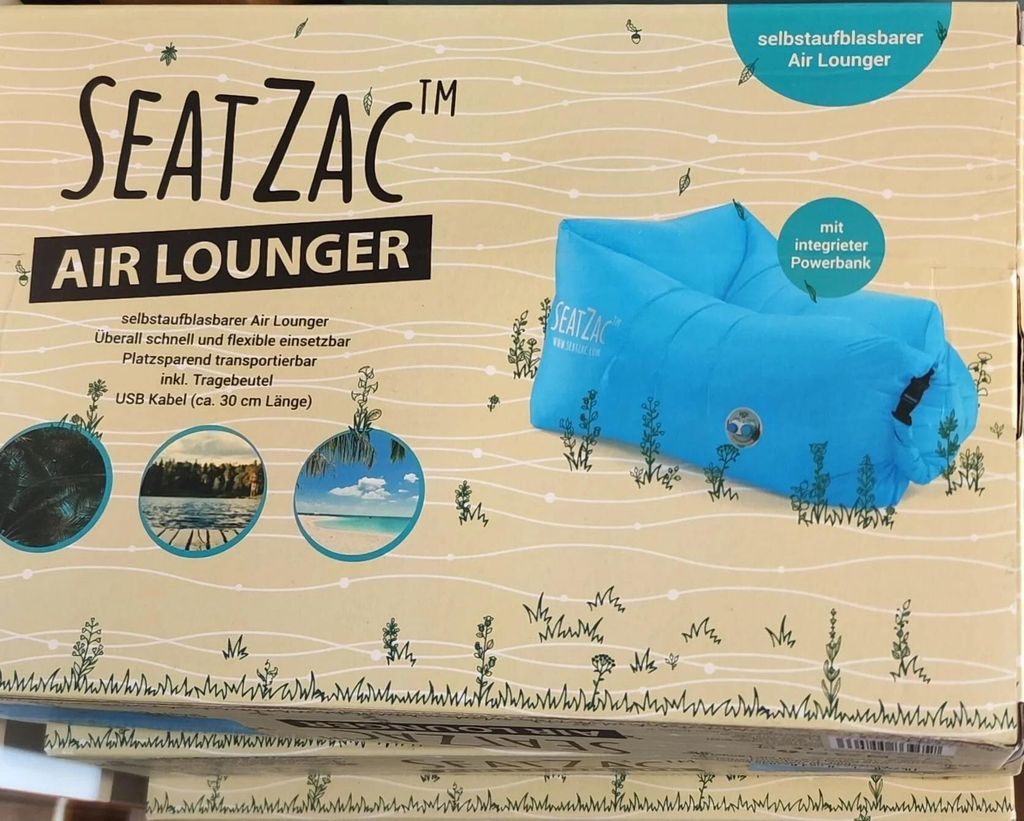 SeatZac Air Lounger – selbstaufblasbarer Outdoor-Sitzsack Produktbild 