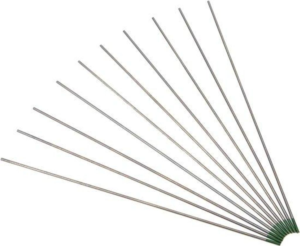 10x TIG Elektroden Stäbe Wolfram 1,6mm grün für Aluminium Stahl