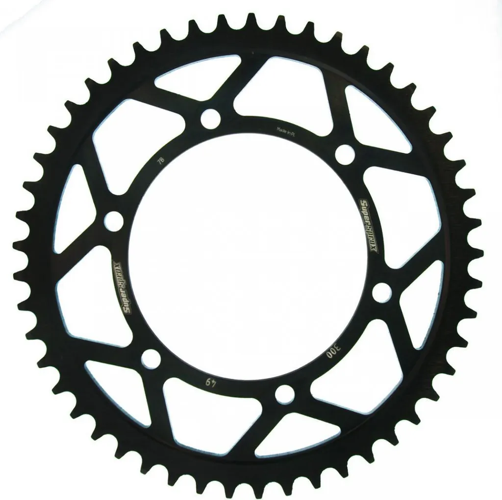 Pignon arrière Supersprox 525 noir 49 dents RFE-300:49-BLK pour moto