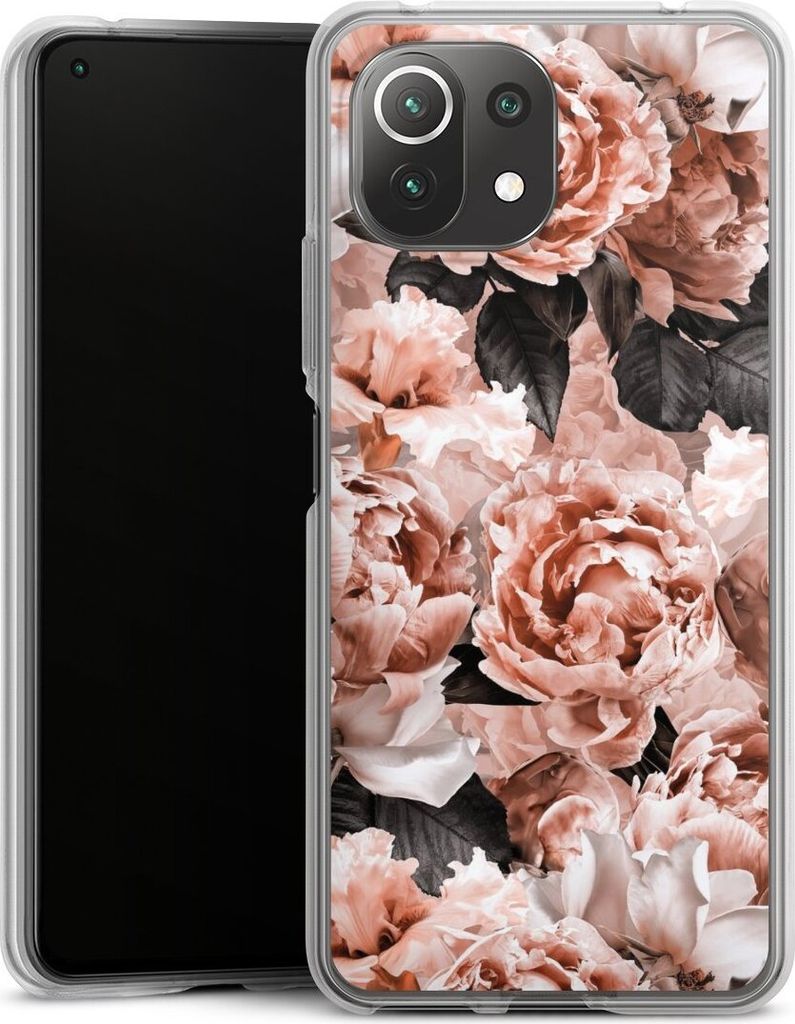 DeinDesign Handyhülle für Xiaomi Mi 11 Lite 5G Silikon Hülle Case Smartphone Schutzhülle Blume Rose Vintage
