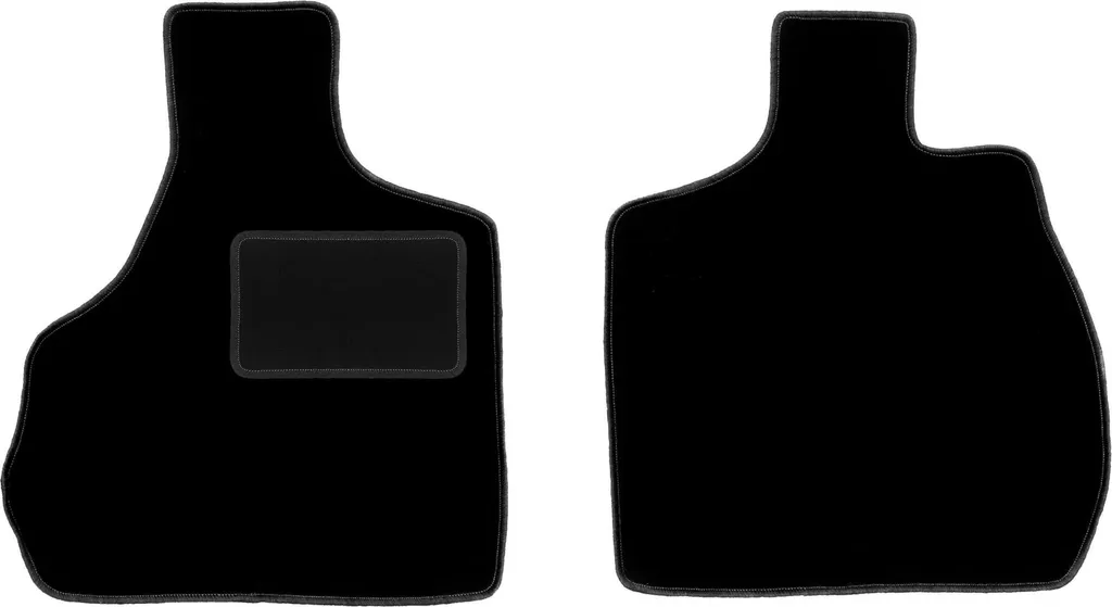 Wielganizator tappetini auto velours anteriori adatto per Chrysler Town&Country IV (2000-2008, 7 persone) neri, set 2 pz, con fissaggi