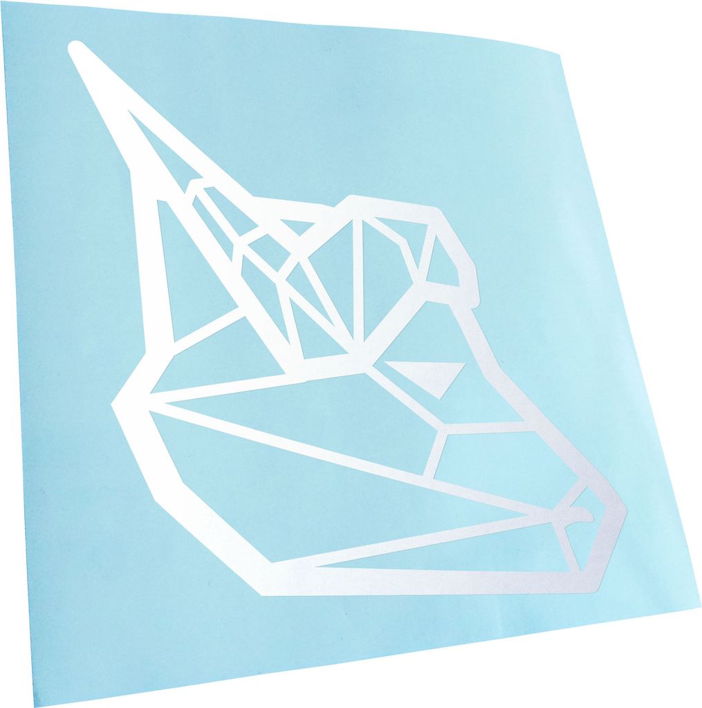 Kiwistar - Autoaufkleber - Wasserbüffel Polygon - Mattweiss - 40x36cm - Aufkleber für Auto, Laptop, Fahrrad, LKW, Motorrad mehrfarbig JDM Decal R...