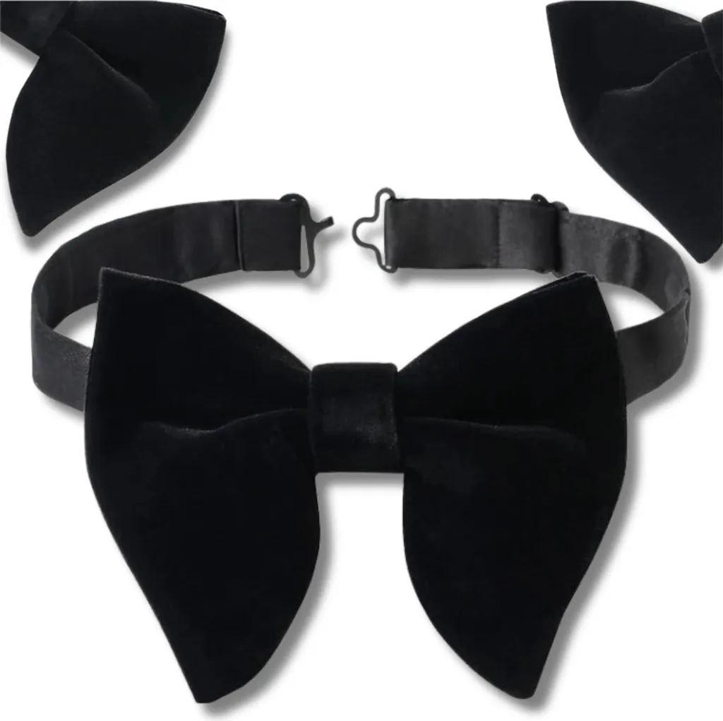 Caprilite Papillon Uomo Donna Nero Opaco – Prelegato Con Clip Regolabile, Classico Per Matrimonio, Ballo Di Fine Anno Ed Eventi Formali