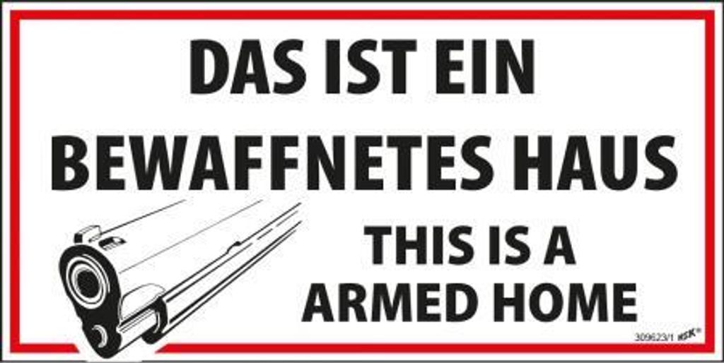 Hinweisschild Schild - Dies ist ein be... Haus - Gr. ca. 13,3 cm x 6,6 cm - 309623/1