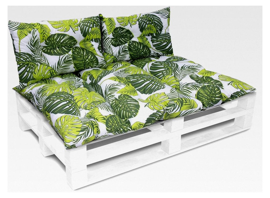 Set von Palettenkissen 1x 120x80 cm + 2x 40x60 cm - Auflagen, Kissen & Polster, geeignet für Innen- und Außenbereich - Bodenkissen, robustes Pale...