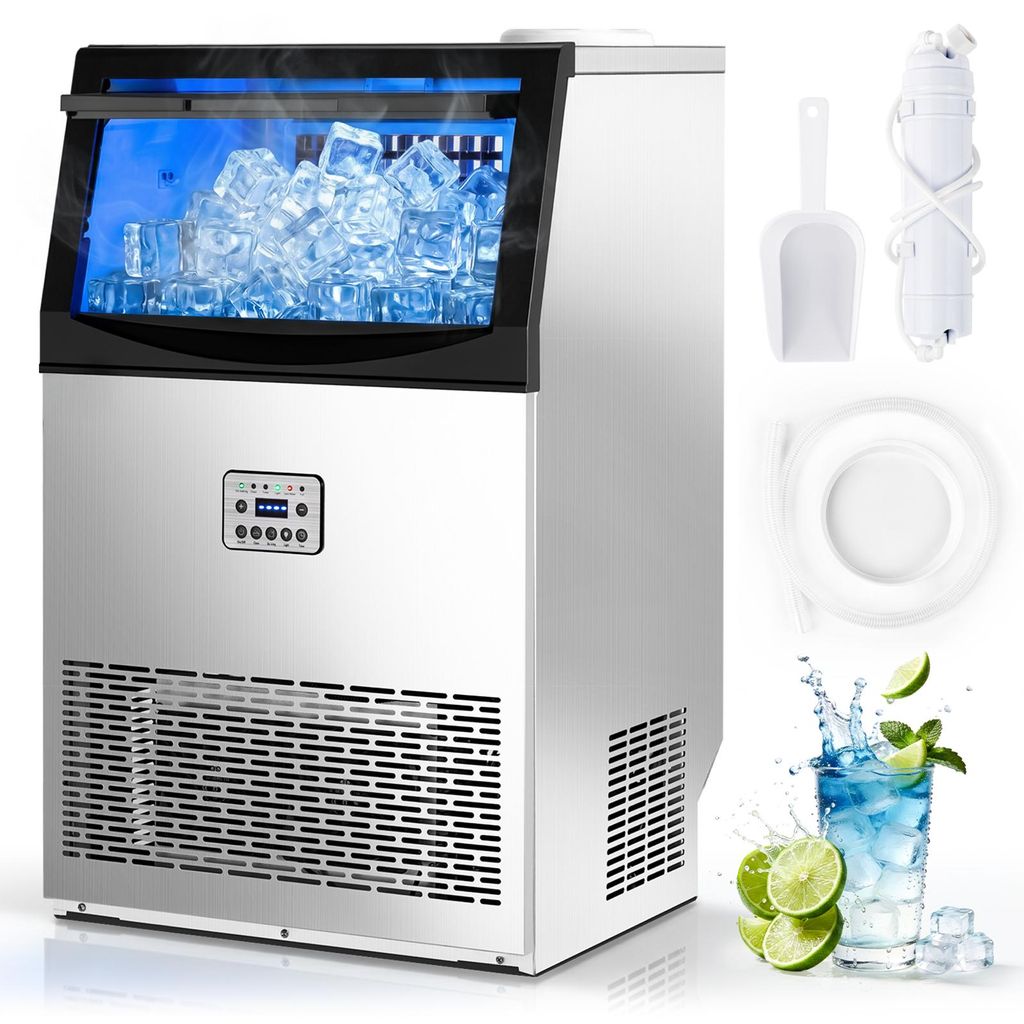 FCH Gewerbliche Eiswürfelmaschine, 50 kg/24 Std. Edelstahl Produktbild 
