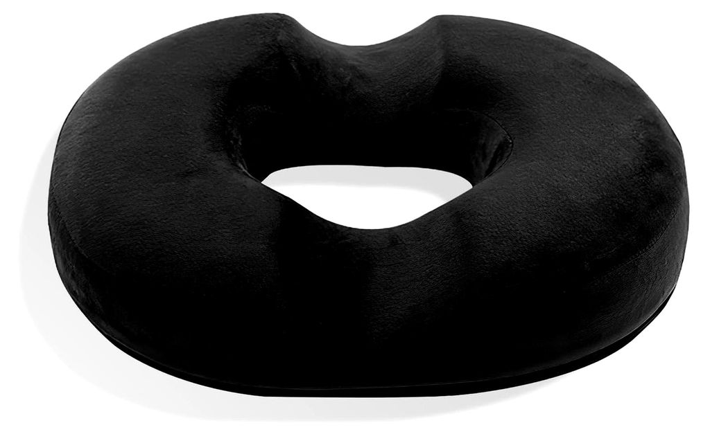 Donut Kissen aus Memory Foam für Hämorrhoiden und Steißbeinschmerzen, Druckentlastung für Bürostuhl, Rollstuhl und Rückenschmerzen