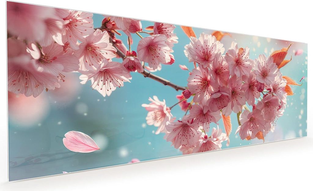 Küchenrückwand Spritzschutz Glas mit Motiv Kirschblüte Himmel 40 x 40 cm