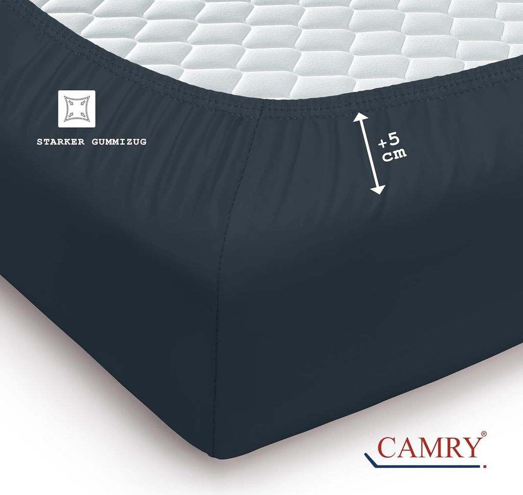 Carmy Topper Spannbettlaken Jersey 140x200 - 160x200 cm Produktbild 4
