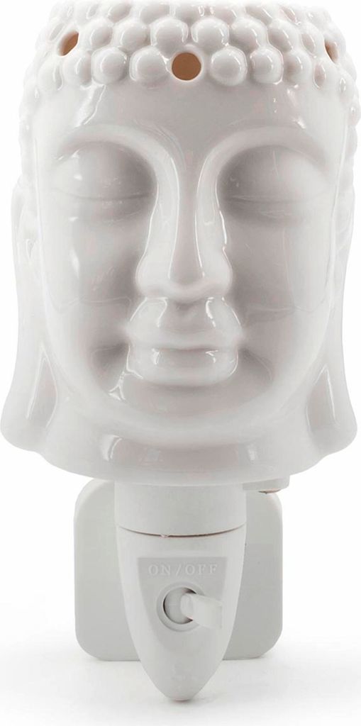 Candle Brothers Duftlampe, Nachtlicht Buddha, Keramik, elektrischer Betrieb, HxBxT: 15,5x8,5x11,5 cm, weiß