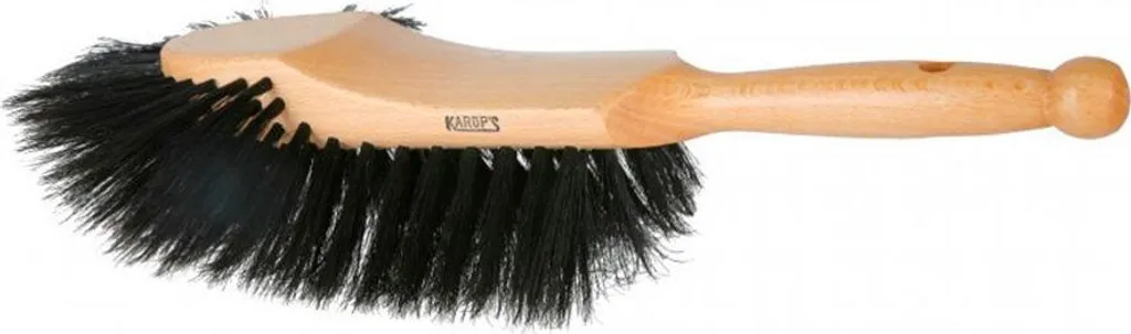 Balayette de Table en Soie Noire et Manche Bois - Balayage de Précision