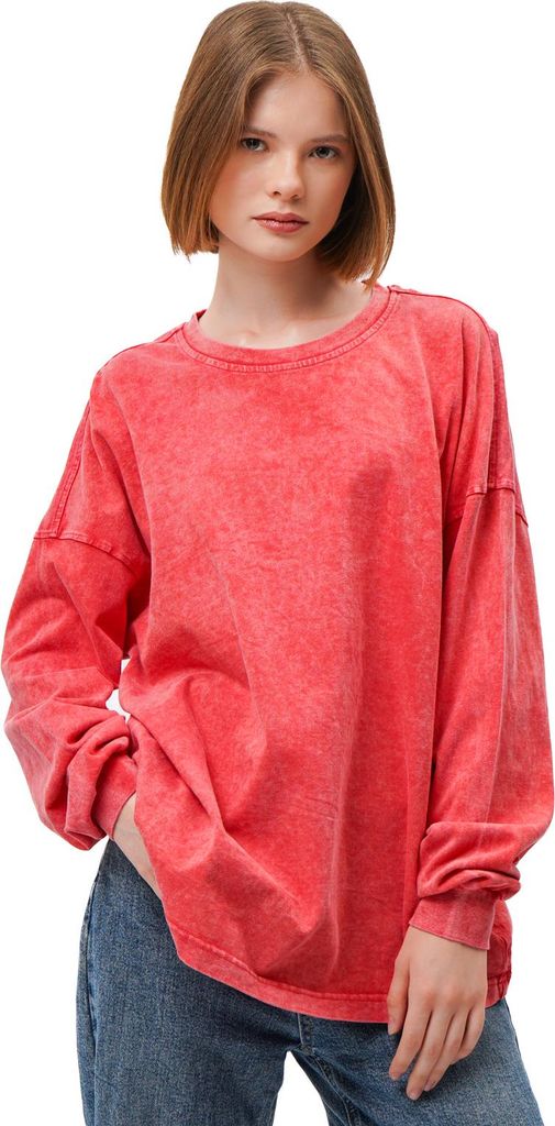 Damen Langarmshirt 100% Baumwolle - Oversize 5XL/6XL - Vintage Look - Bequem und Stilvoll