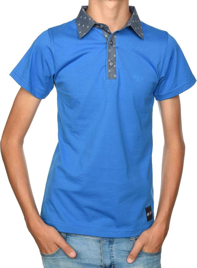BEZLIT Jungen Polo Shirt mit Kontrastfarben Blau 110