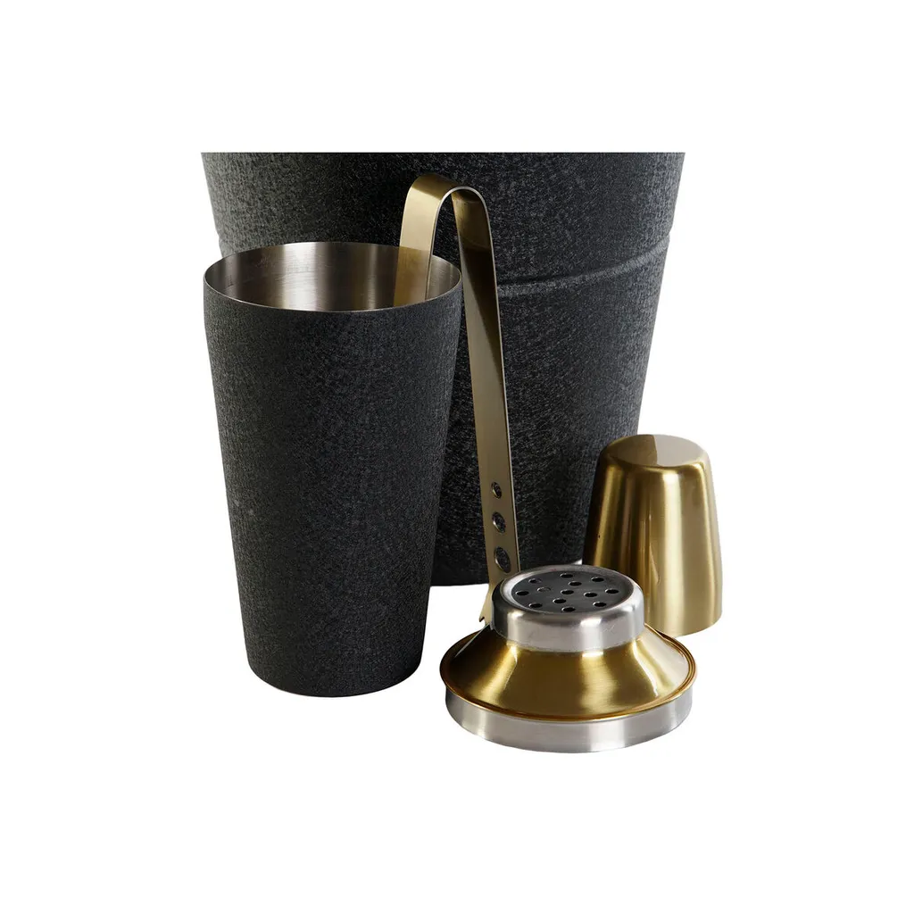Préparez des cocktails sans fuite avec ce set inox noir or DKD Home Decor