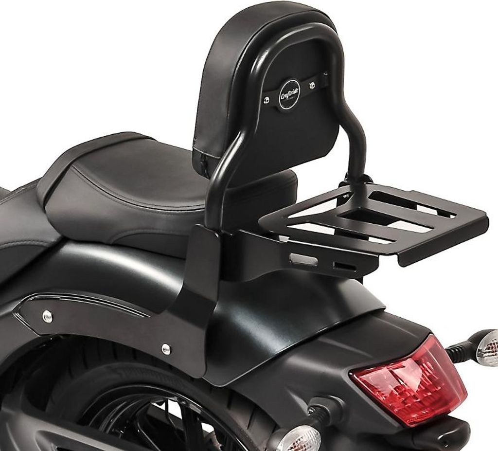 Sissy Bar XS3 für Kawasaki Vulcan S / Café 15-25 mit Gepäckträger schw