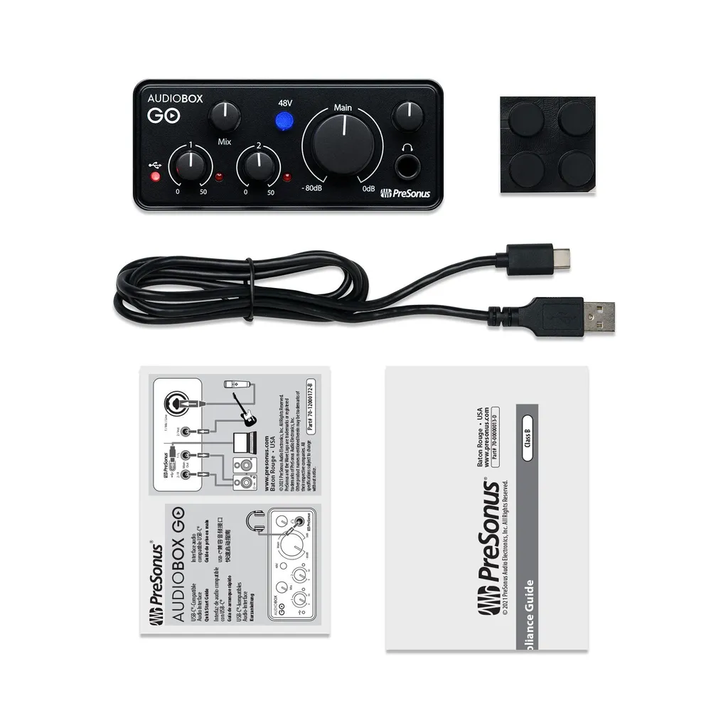 PreSonus Audiobox GO Interface Audio USB 24 bits 96 kHz Ultra Compacte - 6