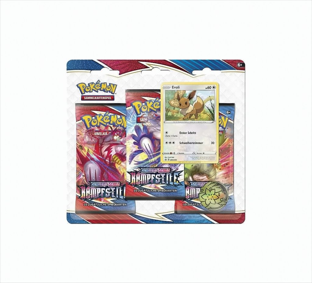 Pokemon Battle Styles: Eevee 3-Pack Blister German Produktbild 