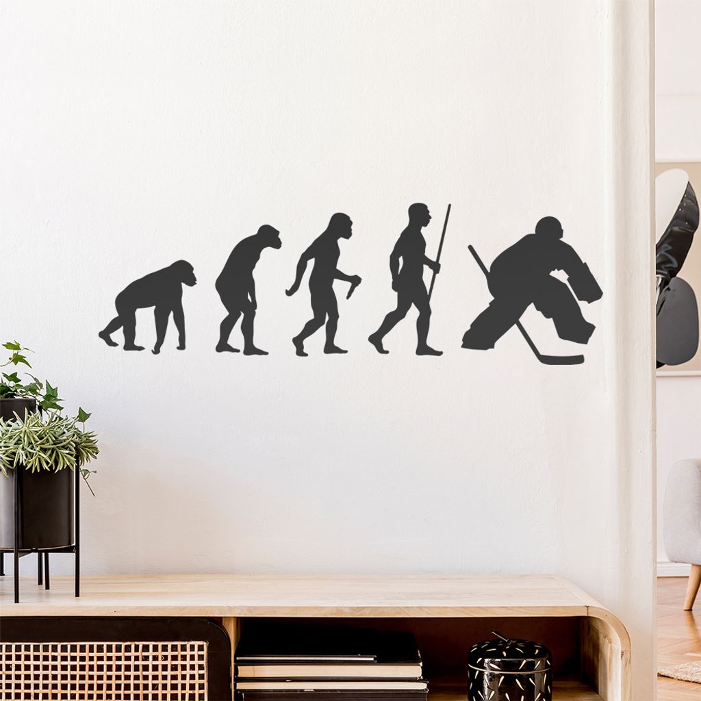 Eishockey Puck Evolution II Wandtattoo Wandaufkleber Wall Sticker - Dekoration, Küche, Wohnzimmer, Schlafzimmer, Badezimmer