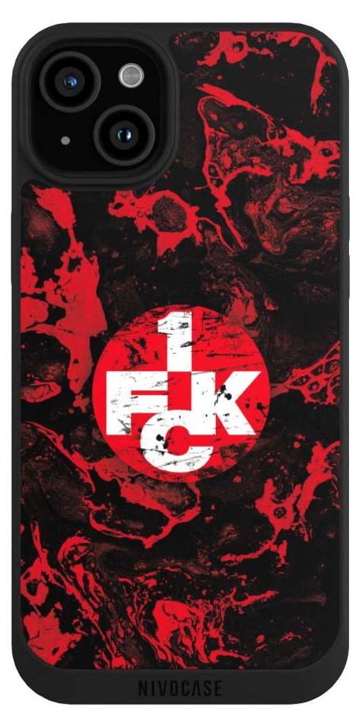 NIVOCASE Handyhülle für Apple iPhone 15 Plus Hülle NIVOpure Case Schwarz 1. FC Kaiserslautern 1. FCK Logo