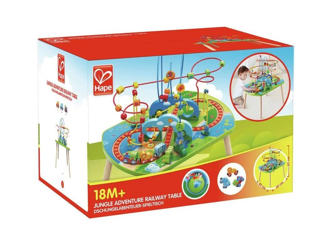 Table de chemin de fer Hape Jungle Adventure - Circuit de train bois
