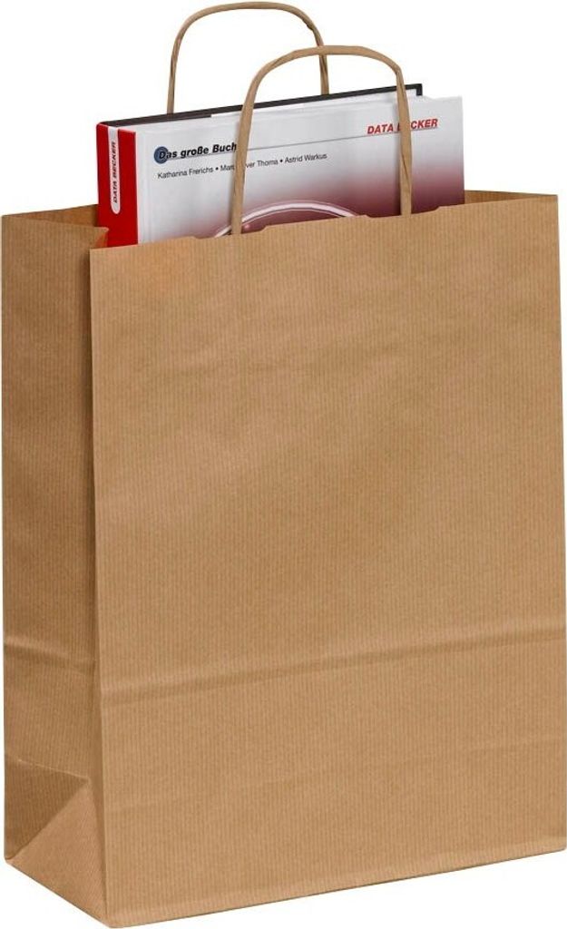 VP Papier-Tragetaschen Toptwist braun 24,0 x 31,0 cm, 50 St.