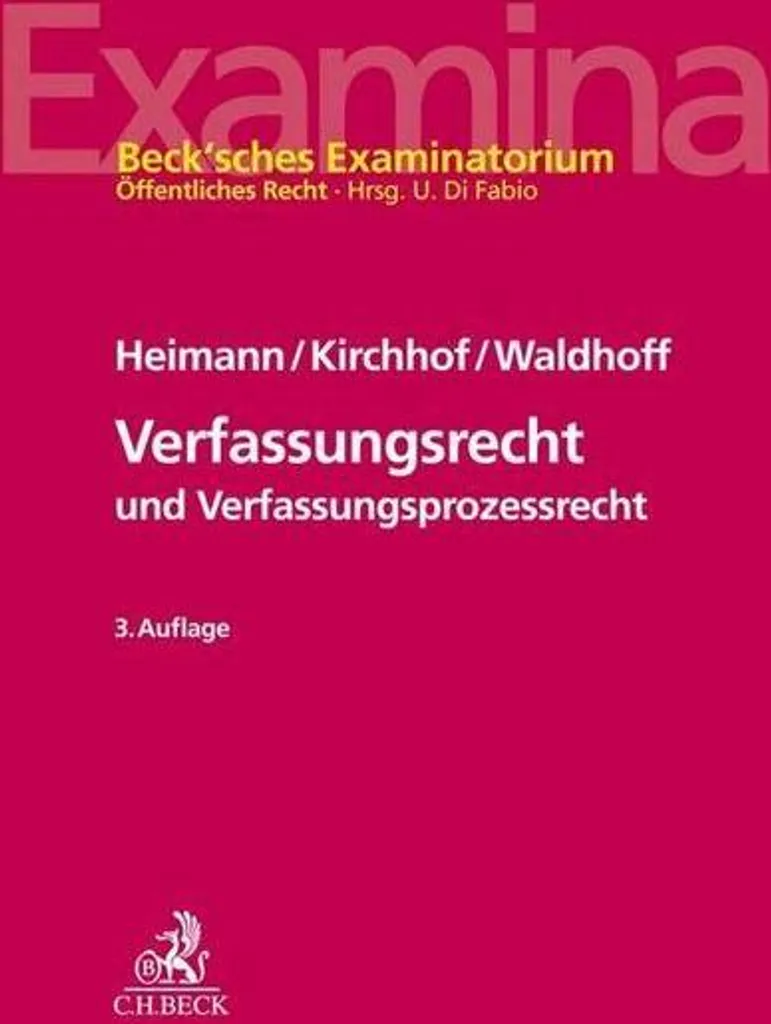 Verfassungsrecht und Verfassungsprozessrecht : Manuel de Droit Allemand