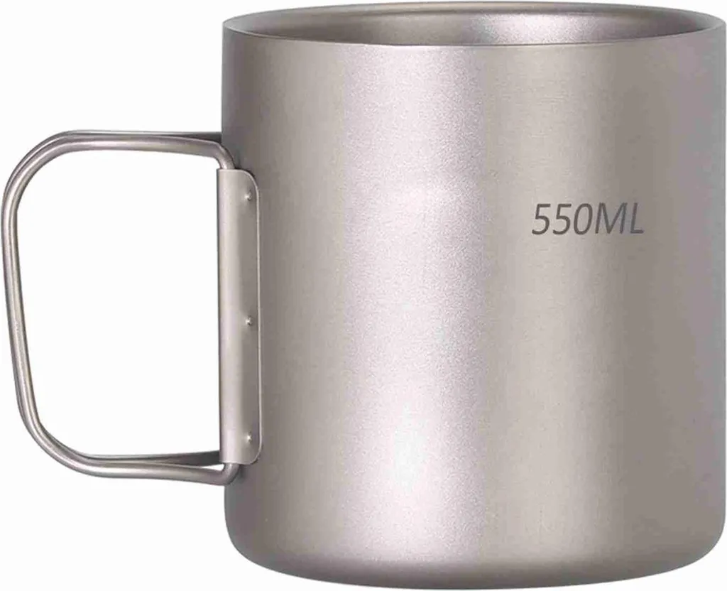 Tasse Titane Anti-Brûlure à Double Paroi : Gardez votre Café Chaud Partout
