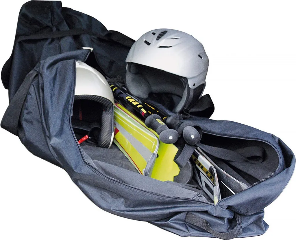 Sac de ski noir pour voyage en avion ou trajet voiture en station