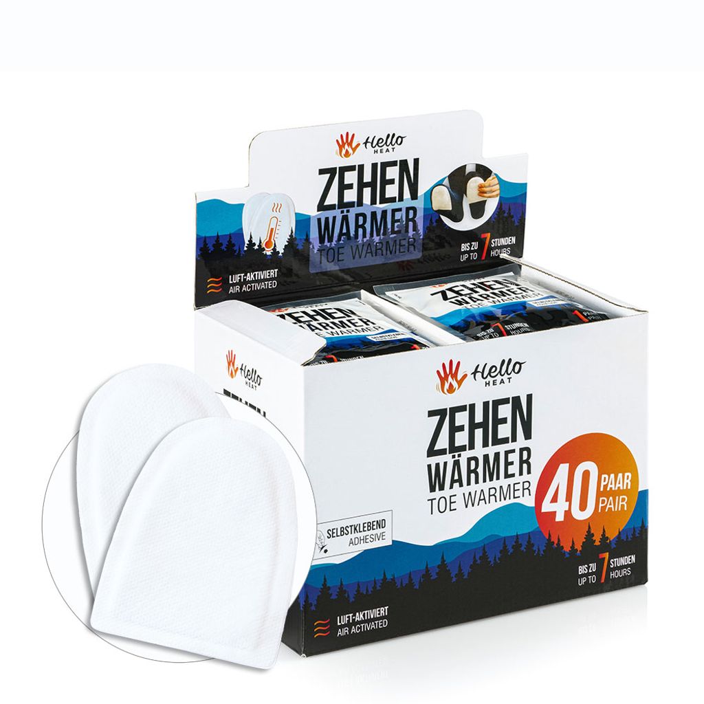 4 Paar Selbstklebende Zehenwärmer - Bis Zu 8 Stunden Wärme Bei 39°C - Ultraflach & Bequem