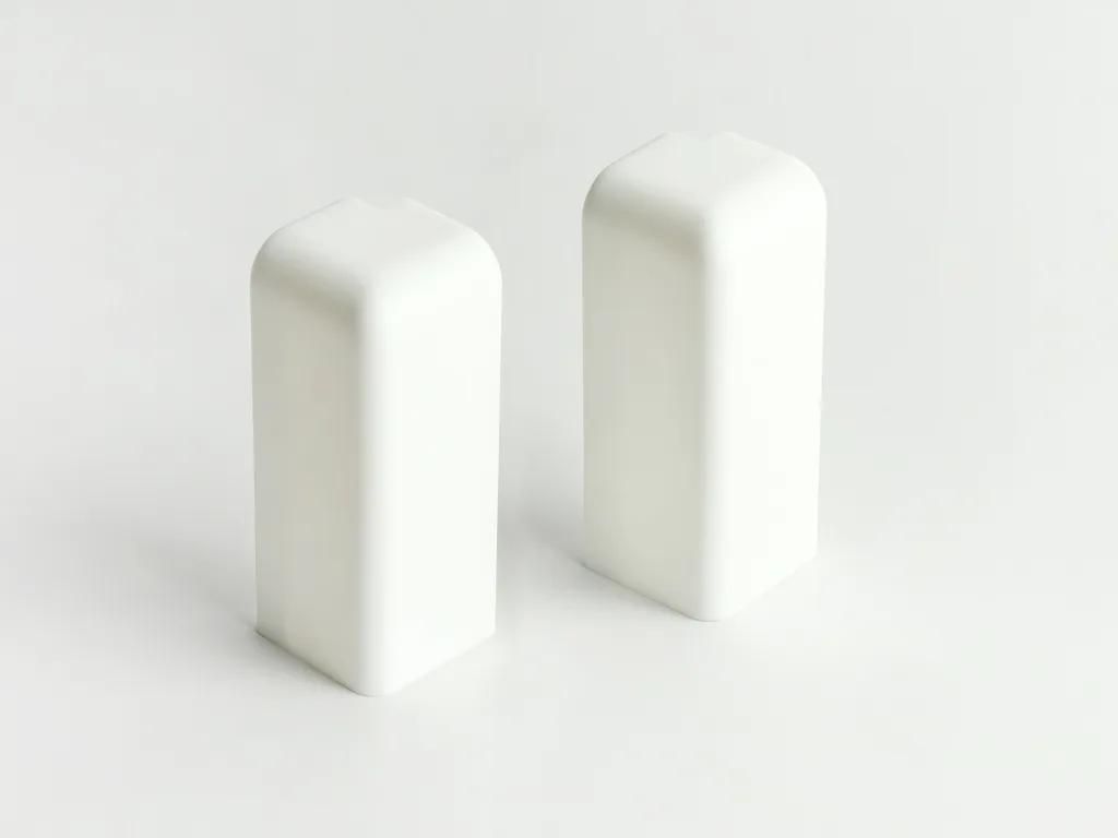 PROFI Außenecke Weiß 70mm Sockelleistenkappen Außenecken Topline, Passend für Sockelleisten Profil Topline, Kein Gehrungsschnitt nötig, Einfac...