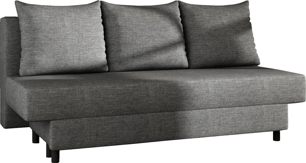 Sofa mit Schlaffunktion Sofa Couch Polstergarnitur Wohnlandschaft Polstersofa mit Betkasten - Kamazo (Grau(Savana 05))