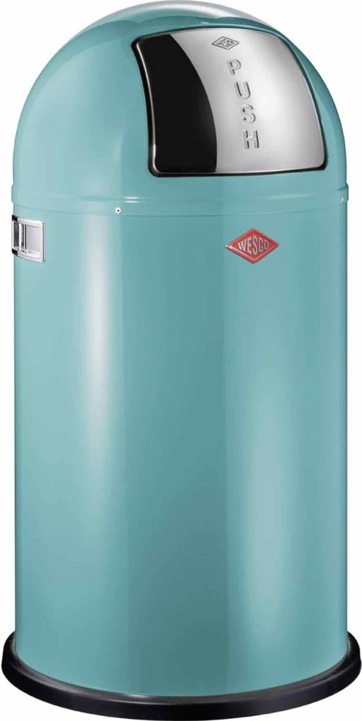 WESCO Abfallsammler 175831-54 PUSHBOY in TÜRKIS mit 50 Produktbild 1