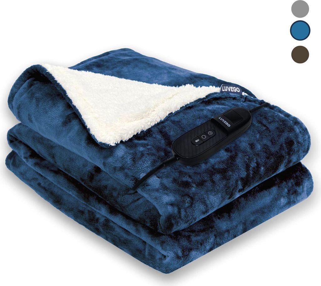 Luvego Heizdecke mit Fleece/Sherpa 180x130CM 160W, Produktbild 