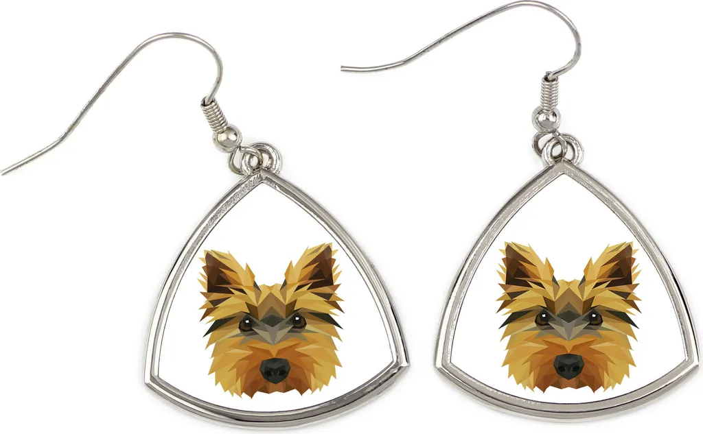 Orecchini Cane Geometrico Yorkshire - Design Moderno Art-Dog per Lei