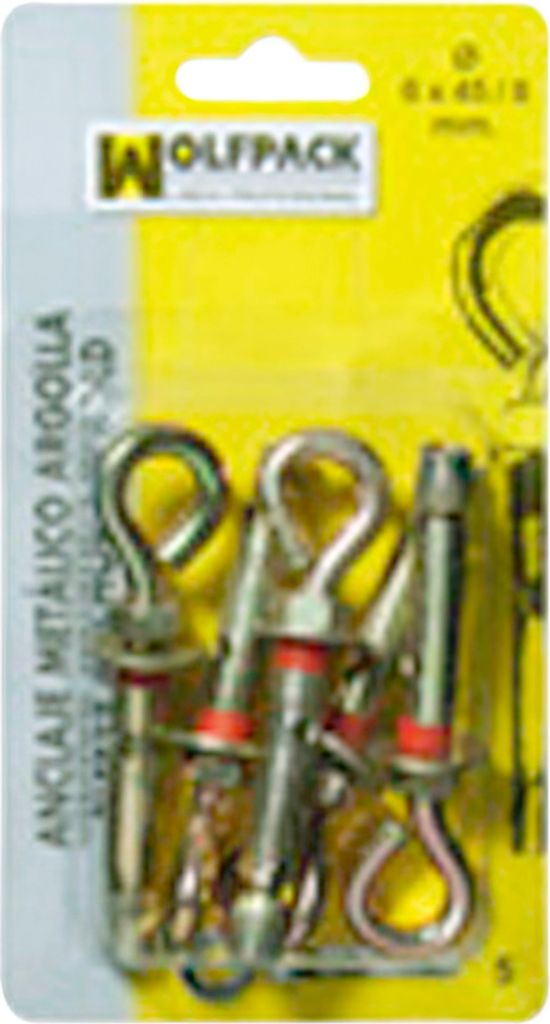 Metallverankerung mit Ring 8x60/10 mm in Blisterverpackung. (3 Stück)