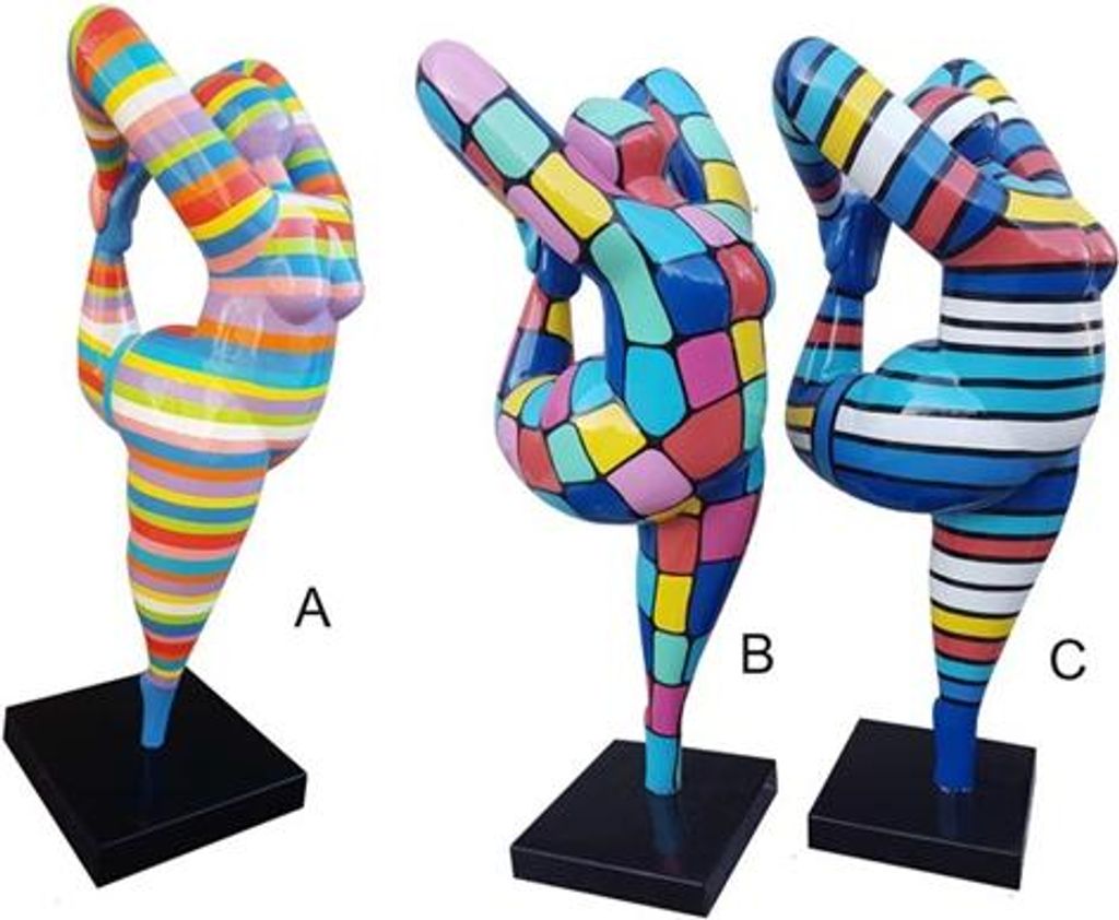 Coole Garten Figur Abstrakte Statue XXL 200cm Statuen Figuren Bunt bemalt Neu