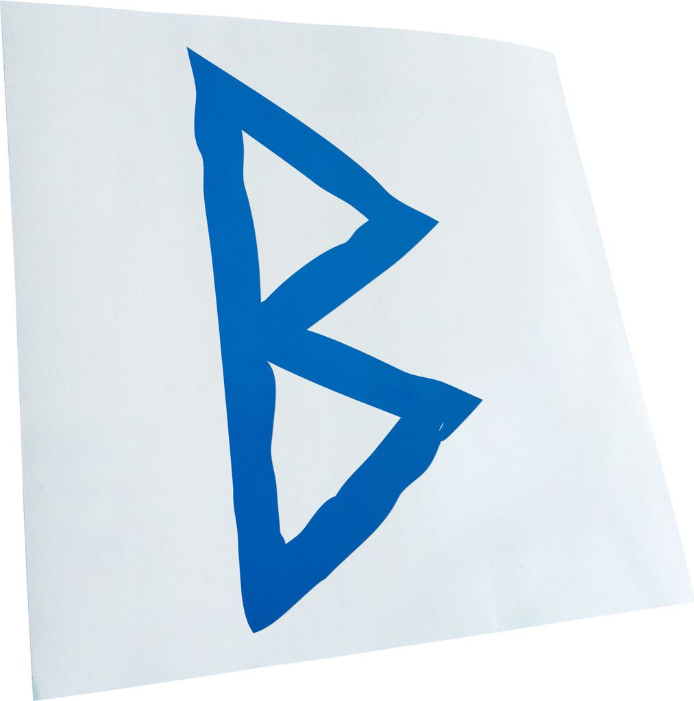 Kiwistar - Autoaufkleber - Futhark BERKANA Rune - Neon Matt - Aufkleber für Auto Kfz Fahrrad, LKW, Truck Mofa