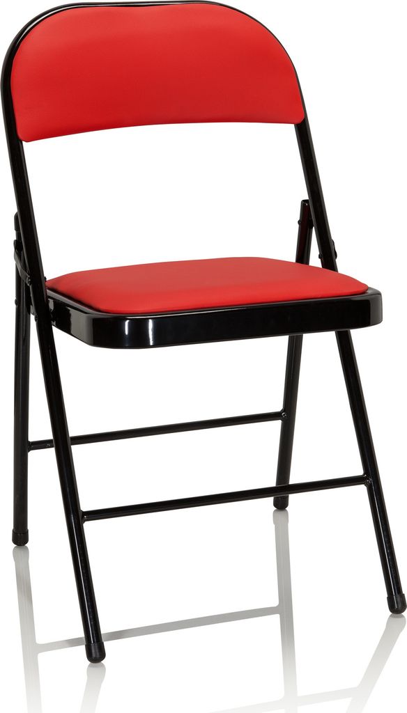 hjh OFFICE Klappstuhl TUDELA Kunstleder Beistellstuhl Gästestuhl Stuhl klappbar bis 130 kg belastbar