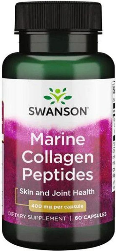 Peptydy kolagenu morskiego 400 mg 60 kapsułek Swanson Zdjęcie produktu 