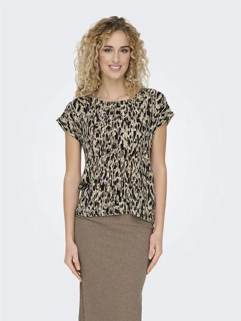 Only Vigga Kurzarm-t-shirt Beige M Damen Beige M