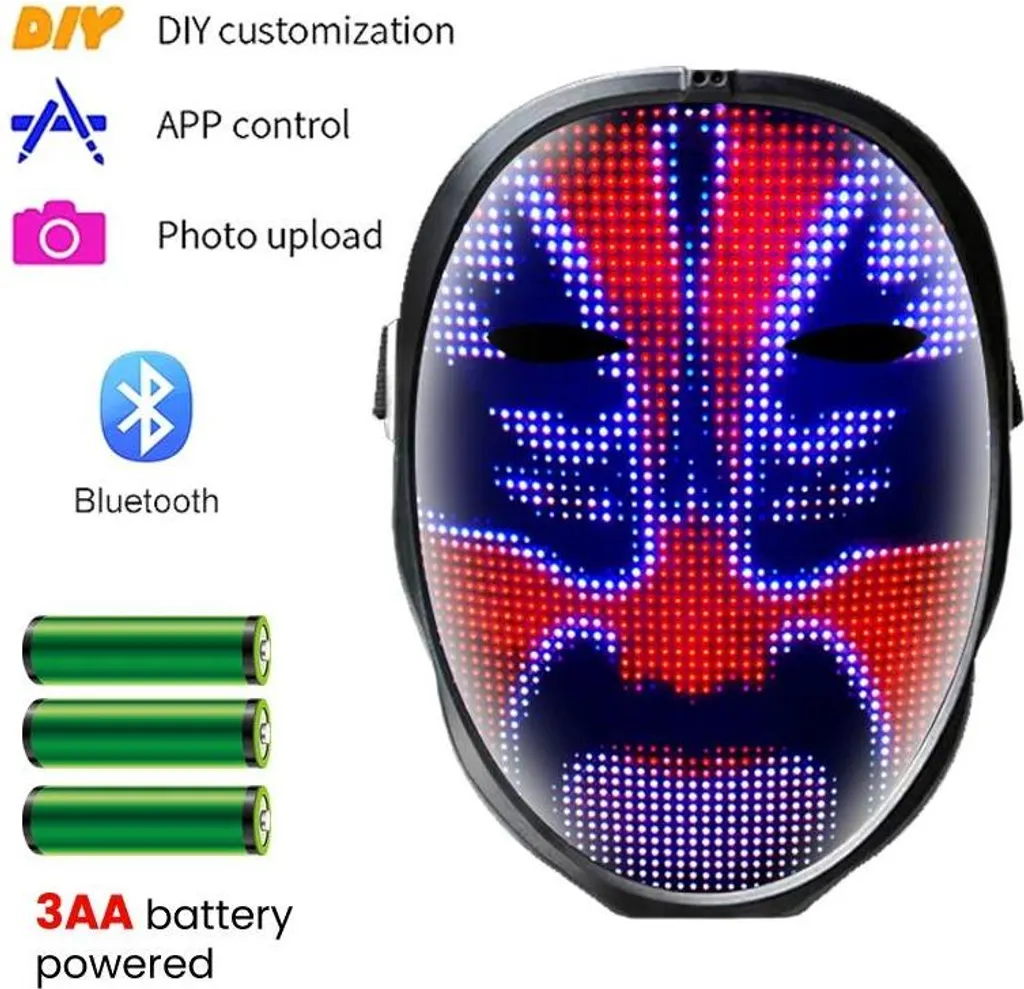 Masque interactif LED : changez de visage instantanément par geste DIY - 2