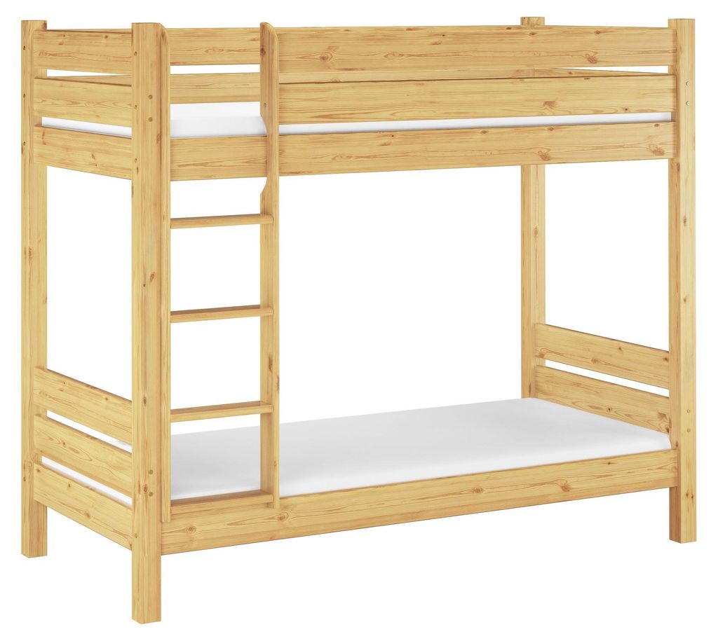 Etagenbett mit variablem Zubehör 80x200 extra stabil Kiefer Produktbild 