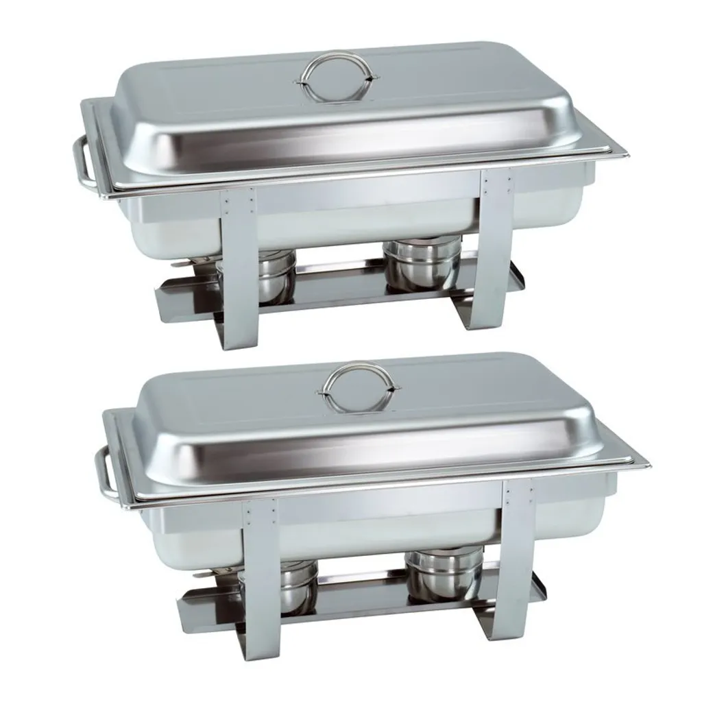 Chafing Dish 6331 Inox avec bac GN 1/1 65mm de profondeur - Pack de 2