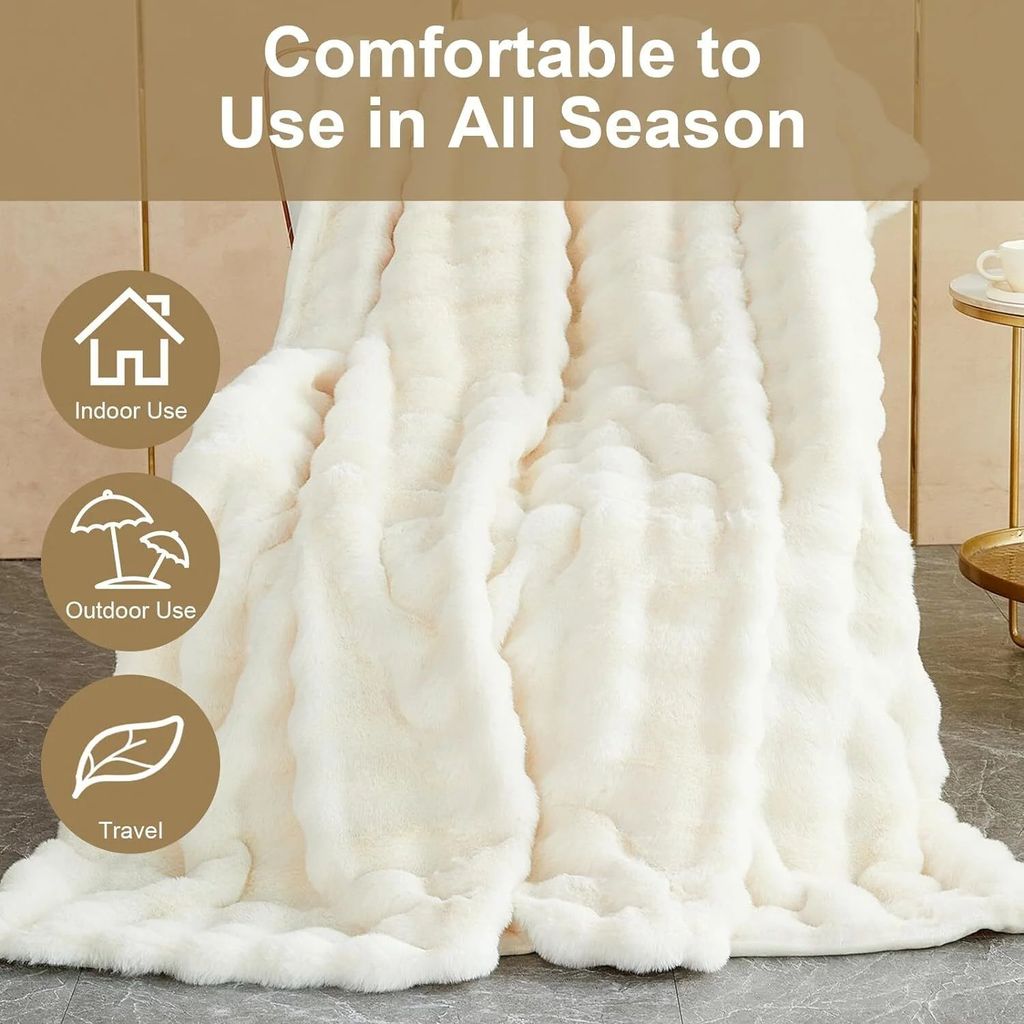 MCBOSON Kuscheldecke, Kaninchen-Plüschdecke, Produktbild 6