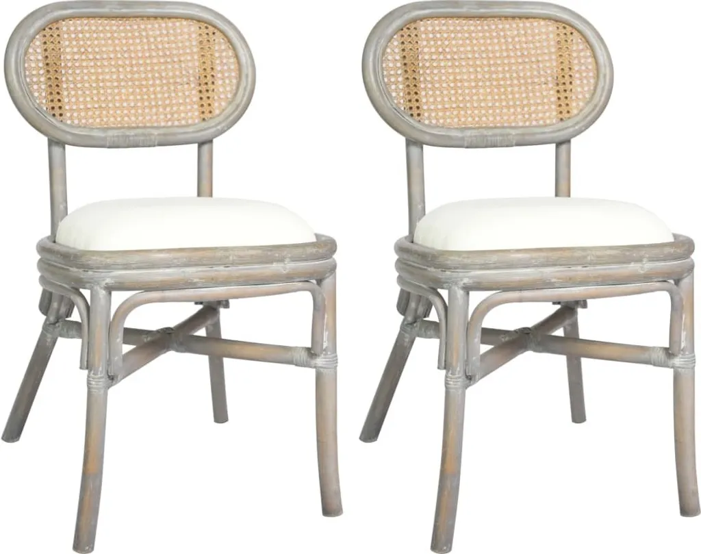 Chaise de salle à manger stable en lin gris - Assise douce et durable