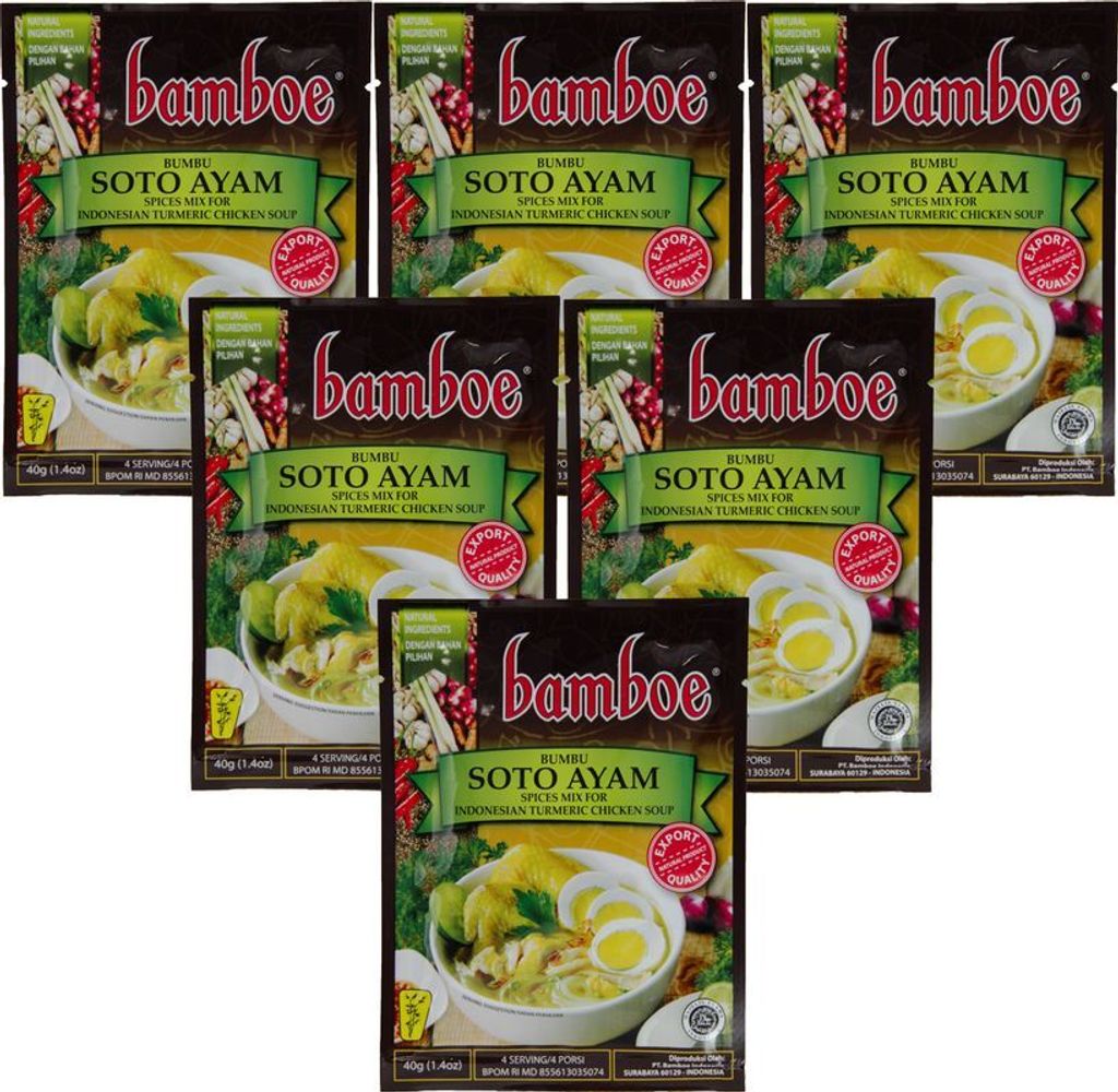 [ 6x 40g ] Bamboe Gewürzpaste SOTO AYAM für indonesische Produktbild 