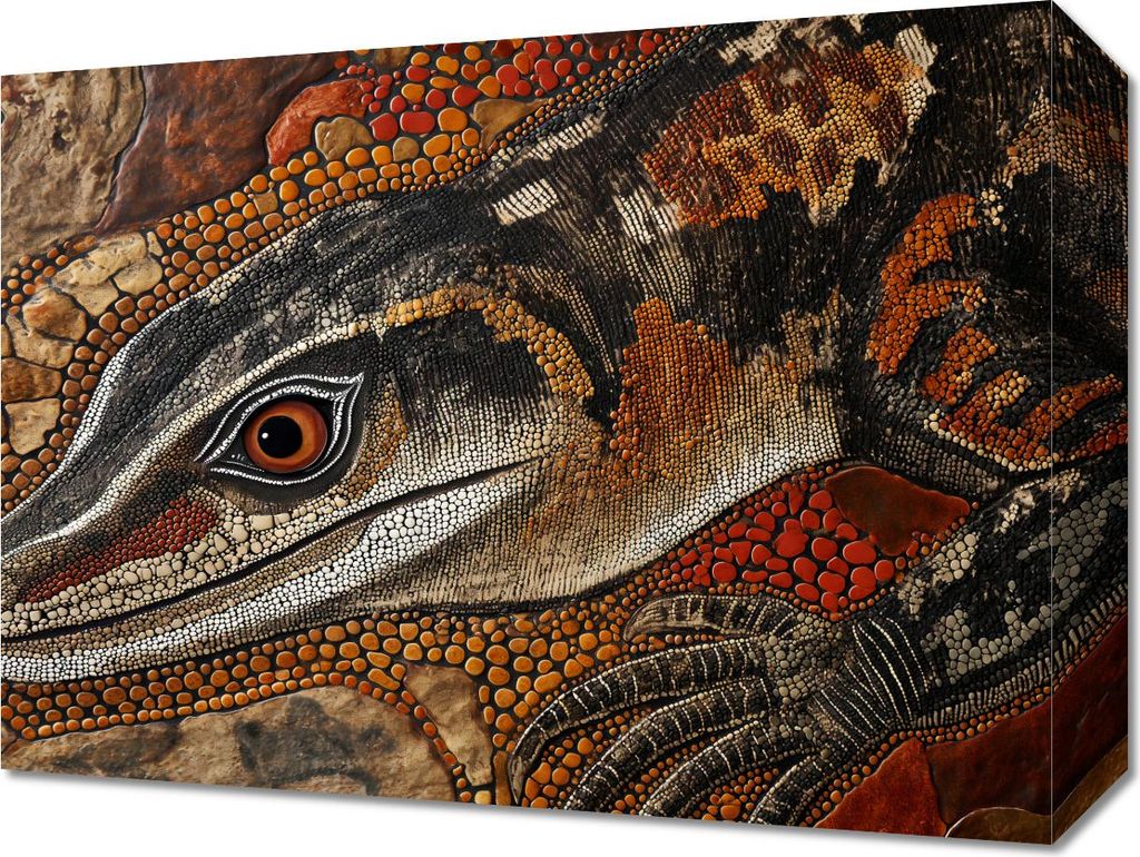 Bild 40x30cm Auge der Eidechse