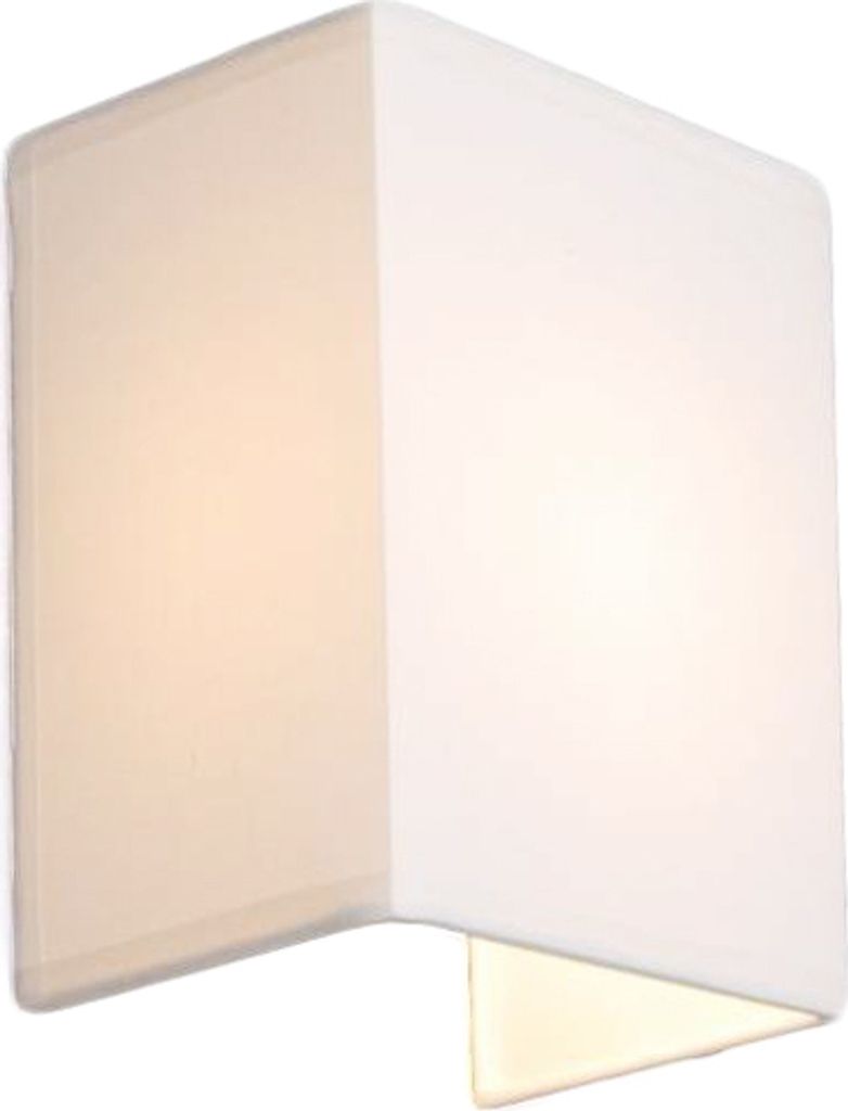 QAZQA - Modern Ländliche Wandleuchte weiß mit Stoffschirm - Vete I Wohnzimmer I Schlafzimmer I Up I Down - Textil Rechteckig - LED geeignet E27