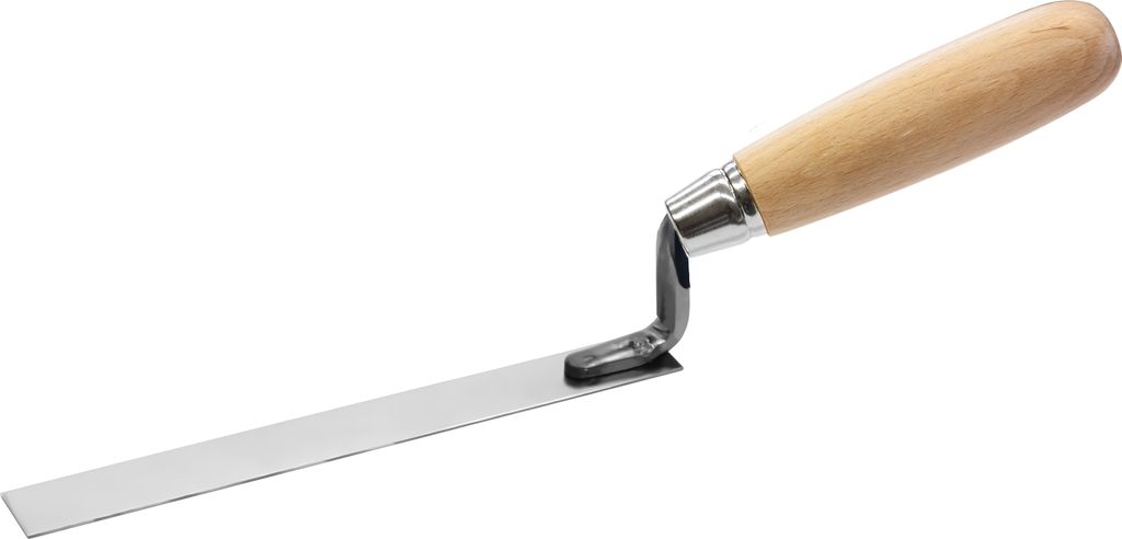 Berliner Stecherkelle, Rostf., Holz,180X40Mm