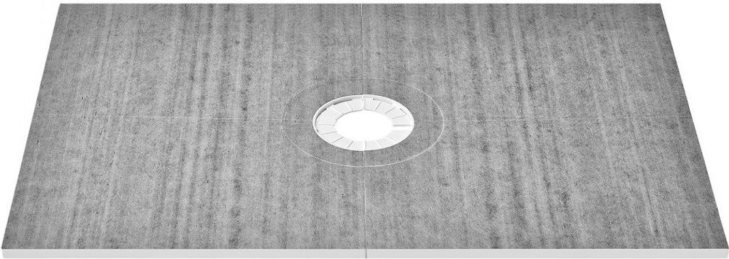 Duschwand-Set, 1219 x 1828 mm Duschwanne-Set mit 160 mm zentralem Abfluss - Leichte EPS-Duschinstallations-Sets - 2 wasserdichte Tücher - Duschwan...